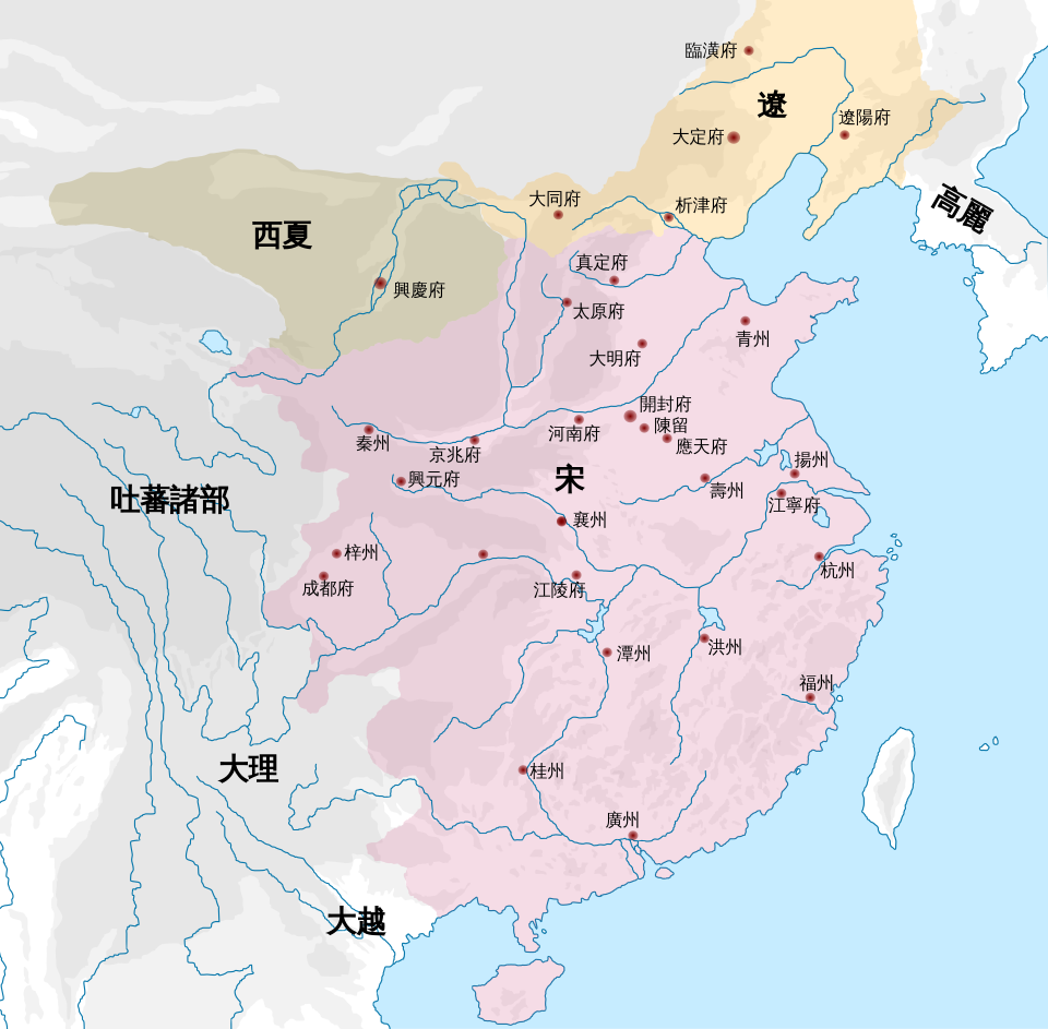 北宋与辽对峙形势图